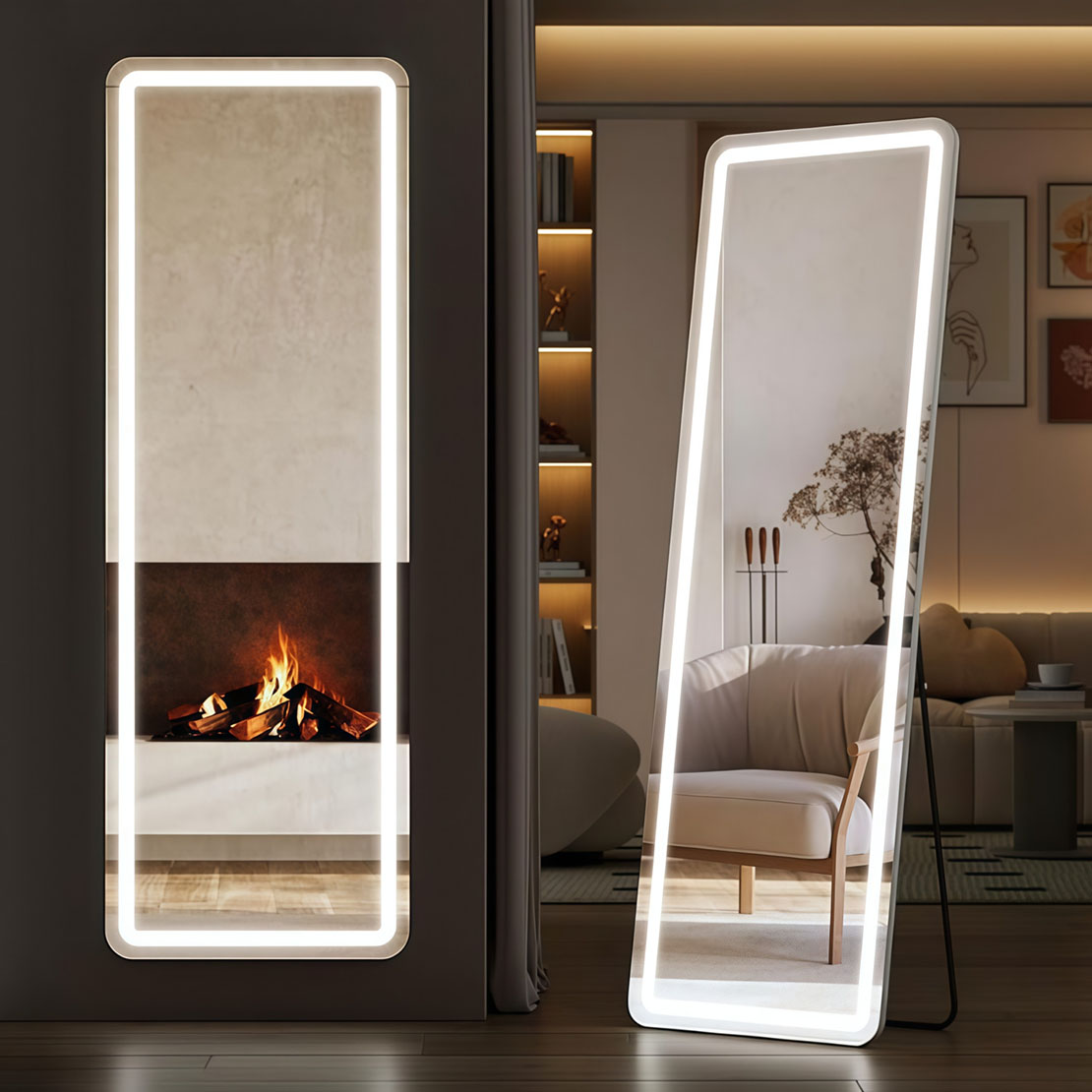 Full Length Dressing Mirror with LED Lights